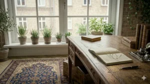 A durable and hard-wearing Oriental rug positioned under a dining table and chairs in a contemporary family home.