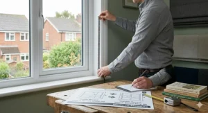 A step-by-step guide on how to measure for made-to-measure blackout Roman blinds.