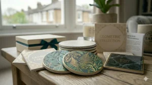 Elegant marble-effect designer coasters that provide a premium look for under £20.