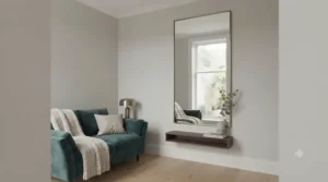 Decorative large wall mirrors with antique bronze finishes, perfect for adding character to a lounge.