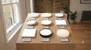 Collection of stylish budget flush ceiling lights under £40 available for affordable home makeovers across the UK.