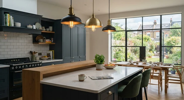 Modern pendant lights under £60 styling a contemporary British living room. pendant lights under £60