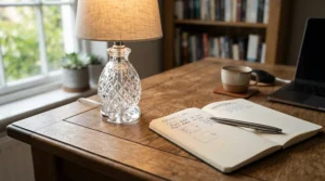 Himalayan salt lamps under £25 in a compact small size perfect for office desks