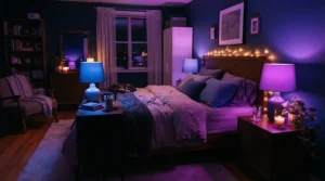 Vibrant colour changing smart bulbs under £20 set up in a modern bedroom