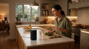 Voice-controlled smart bulbs under £20 brightening an open-plan living space