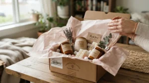 The unboxing experience of premium presentation and packaging candle gift sets